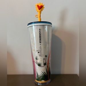 Starbucks Manuela Guillén Tumbler with straw & straw cover